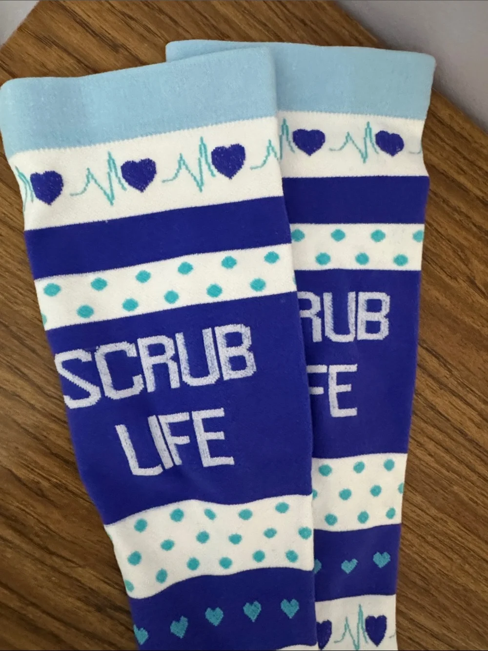 Nurse Wide Calf Scrub Life Socks New Plus Size 8-11